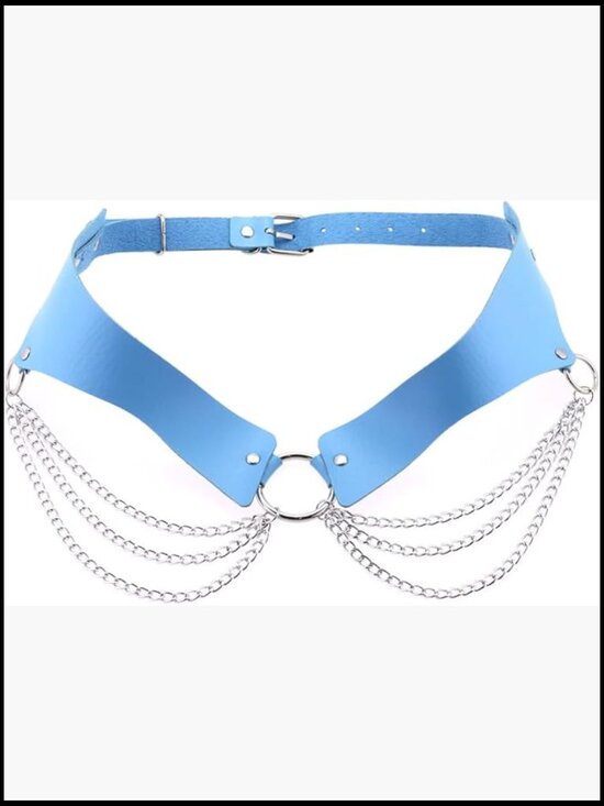 Punk Leather Waist Belt - Adjustable Goth Body Belt Accessories main image 4
